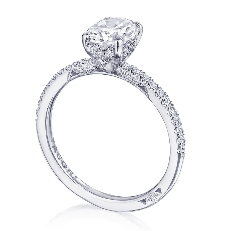 Tacori Engagement Engagement Ring Tacori Platinum "Simply Tacori" Oval Solitaire Engagement Mounting 8x6mm / 6.5