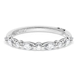 Tacori Wedding Band Tacori 18k White Gold Marquise and Round Diamond Band