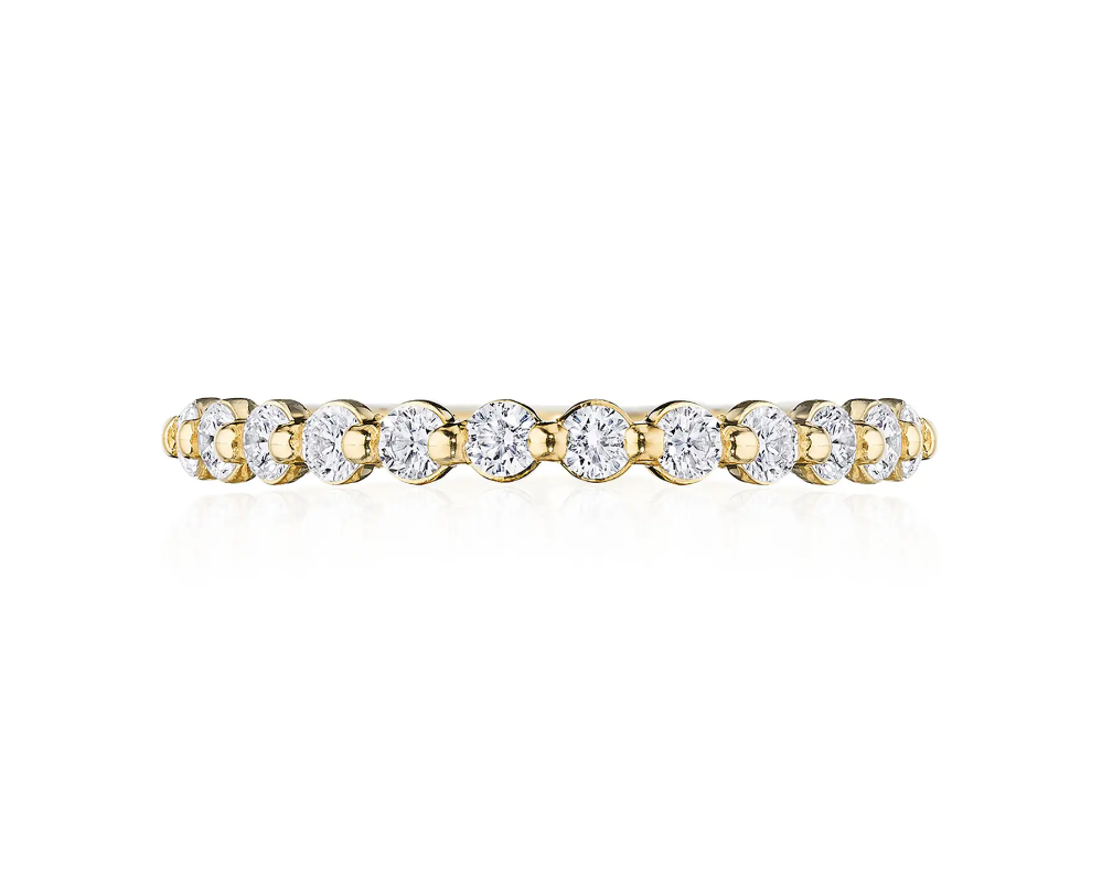 Tacori Wedding Band Tacori 18k Yellow Gold "Sculpted Crescent" Diamond Wedding Band 6.5