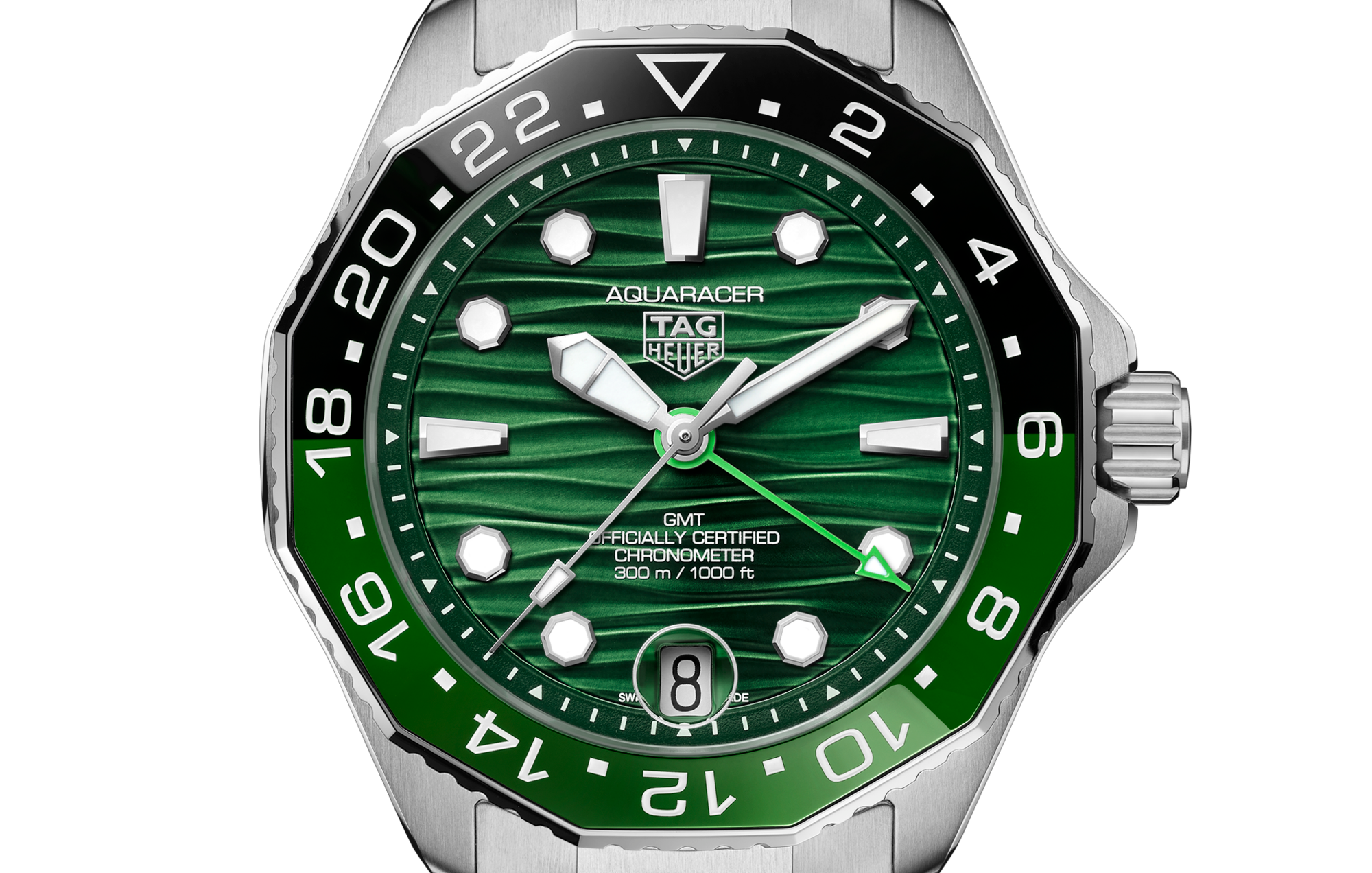 TAG Heuer Watch TAG Heuer Aquaracer Professional 300 GMT, Green Dial, 42mm (WBP5115.BA0013)