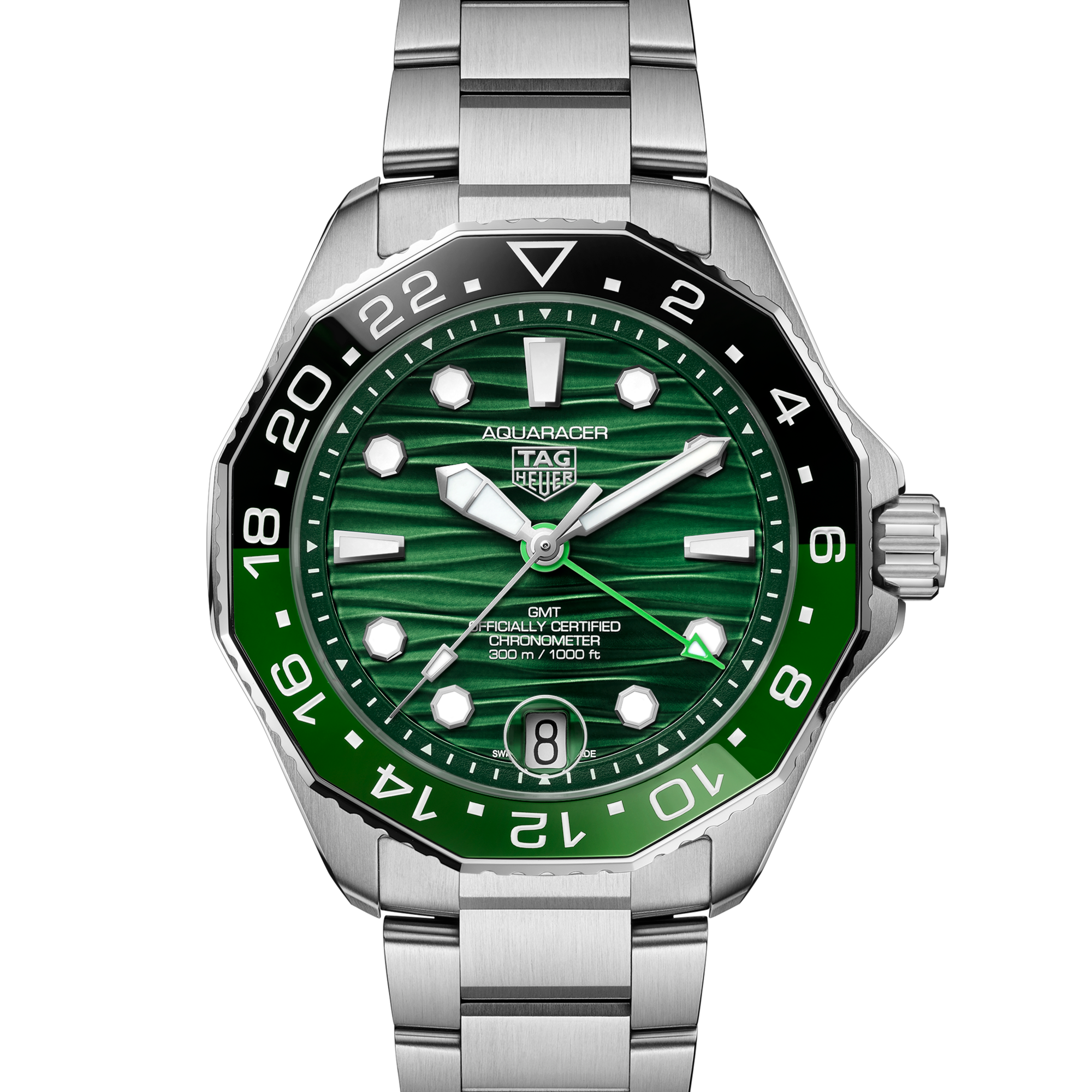TAG Heuer Watch TAG Heuer Aquaracer Professional 300 GMT, Green Dial, 42mm (WBP5115.BA0013)
