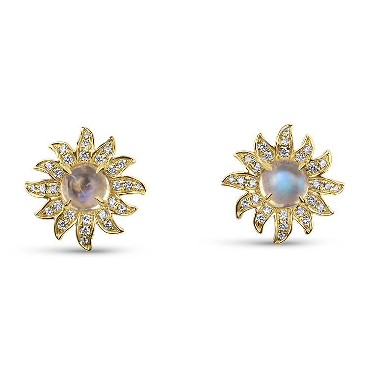 Temple St. Clair Earring Copy of Royal Blue Moonstone Blossom Earrings