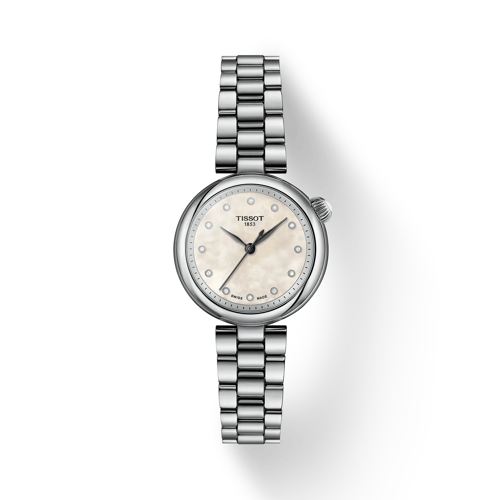 Tissot Watch Tissot Desir Diamond Wristwatch, White Mother-of-Pearl Dial 28mm (T1520101111600)