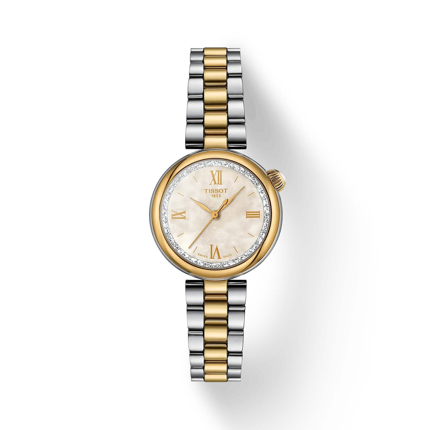 Tissot Watch Tissot Desir Wristwatch, White Mother-of-Pearl Dial 28mm (T1520102211801)