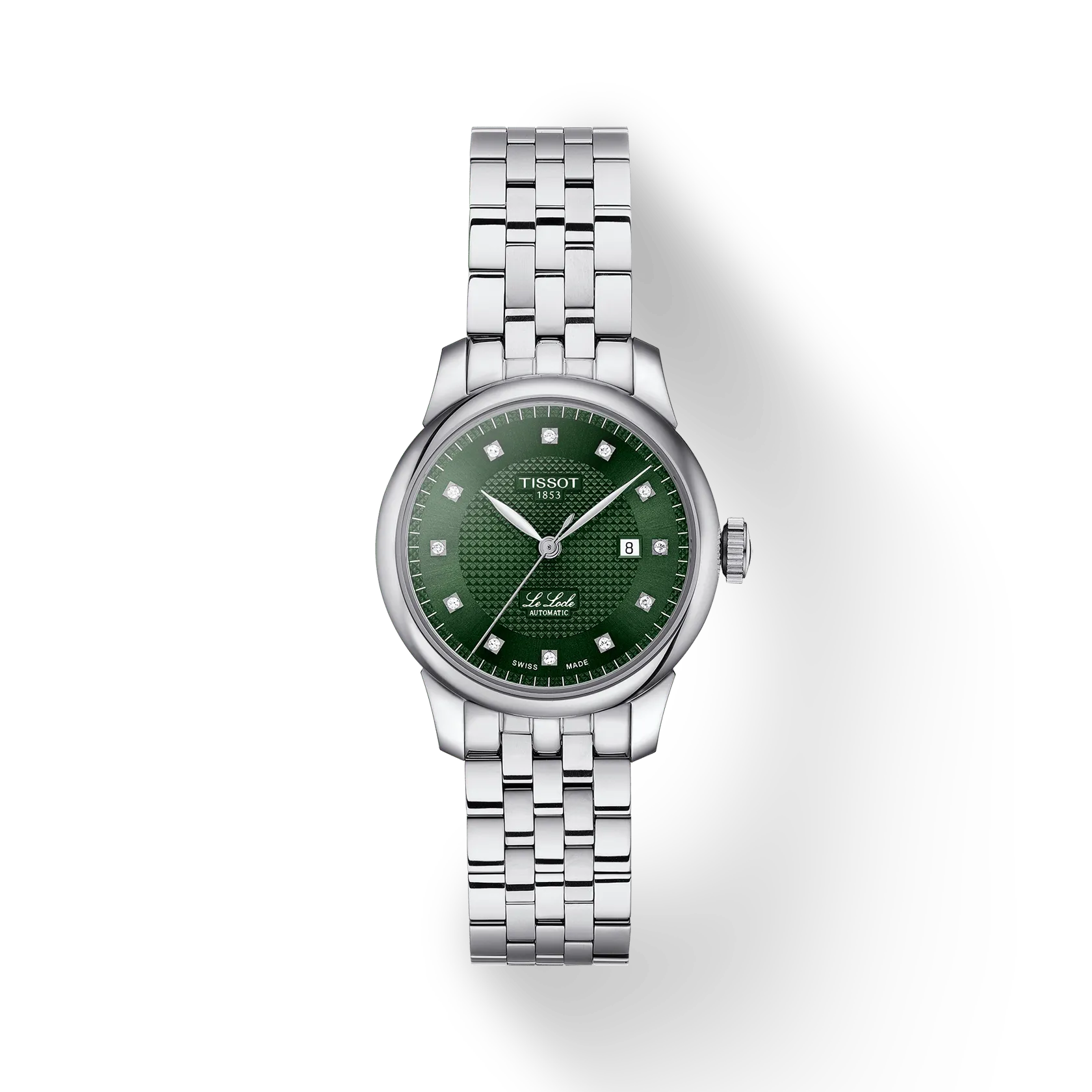 Tissot Watch Tissot Le Locle Automatic Lady's Wristwatch, Green Dial, 29mm (T0062071109600)