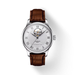 Tissot Watch Tissot Le Locle Powermatic 80 Open Heart Silver Dial, Brown Leather Strap 39mm T0064071603301