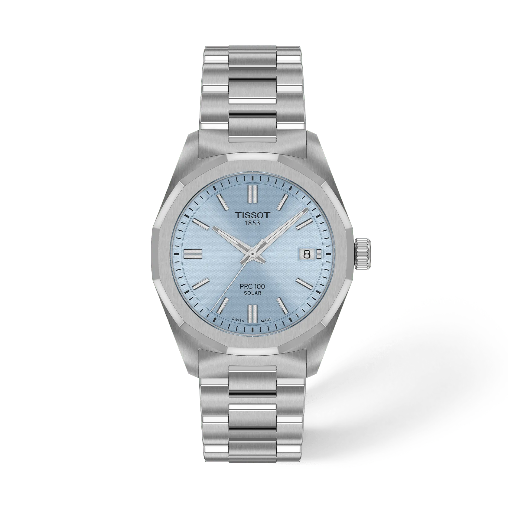 Tissot Watch Tissot PRC 100 Solar, Ice Blue Dial, 34mm (T1518221135100)