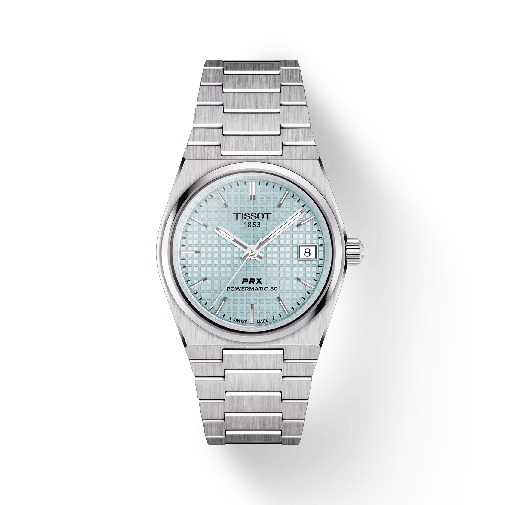 Tissot Watch Tissot PRX Powermatic 80, Ice Blue Dial, 35mm (T1372071135100)