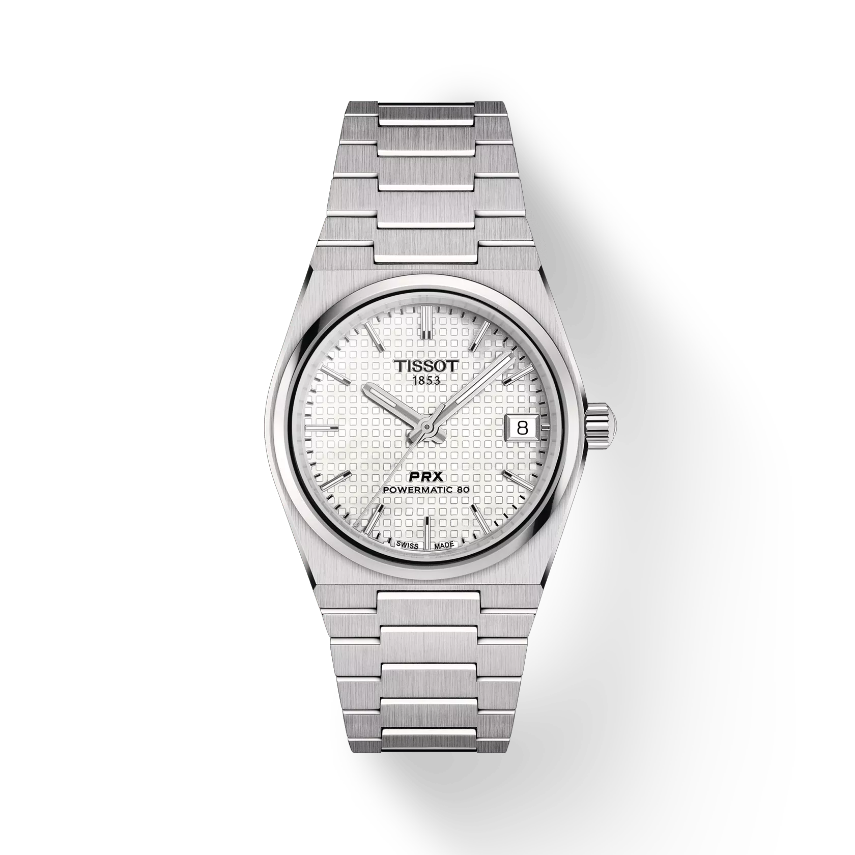 Tissot Watch Tissot PRX Powermatic 80, White Mother-of-Pearl Dial, 35mm (T1372071111100)