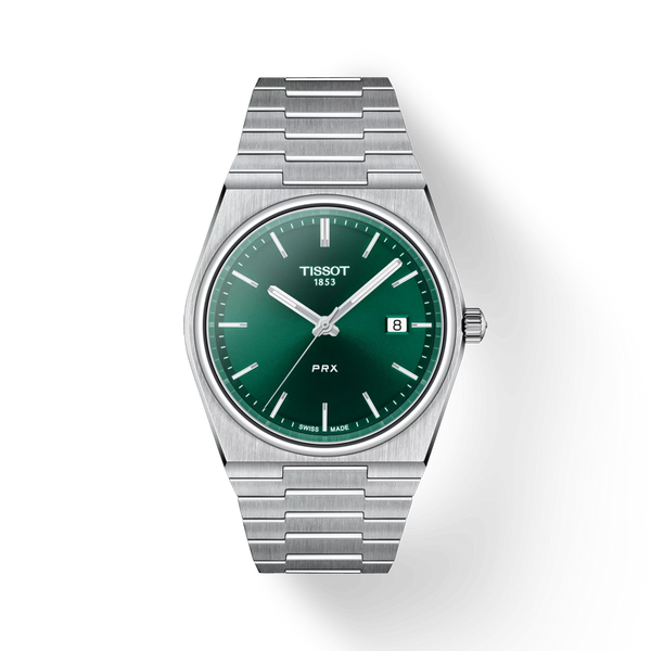 Tissot PRX Wristwatch, Green Index Dial, 40mm (T1374101109100
