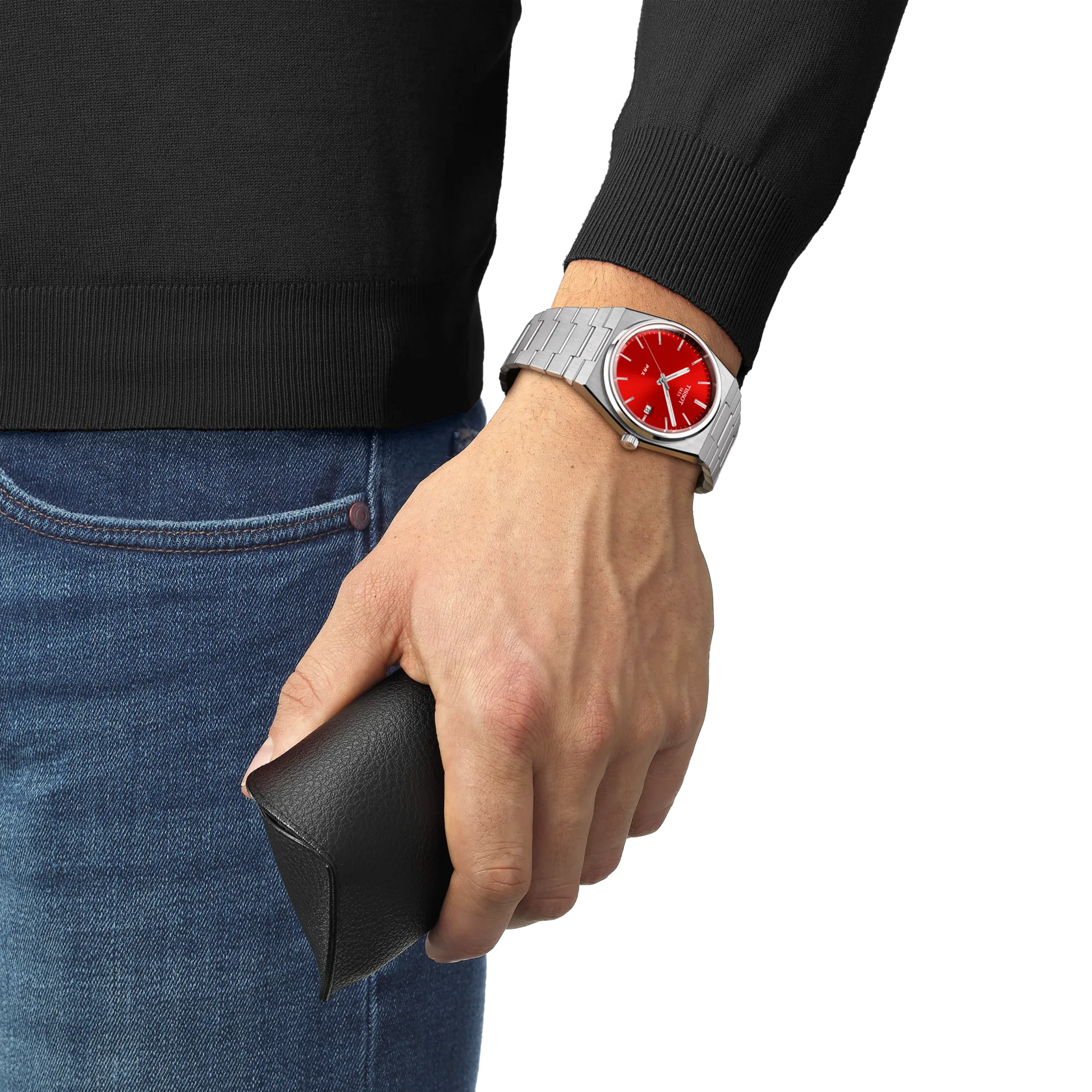 Tissot Watch Tissot PRX Wristwatch, Red Dial, 40mm (T1374101142100)