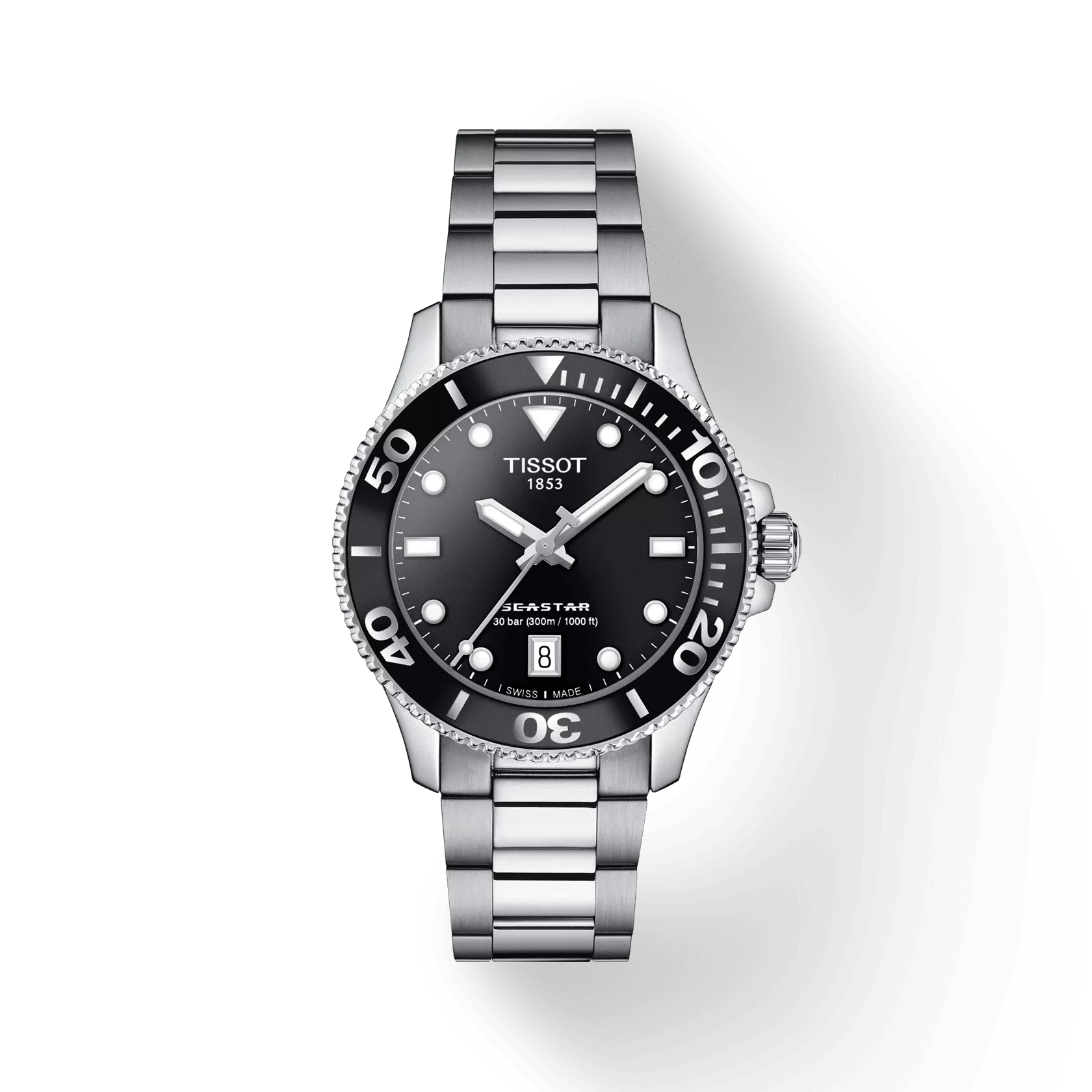 Tissot Watch Tissot Seastar 1000, Black Dial, 36mm (T1202101105100)