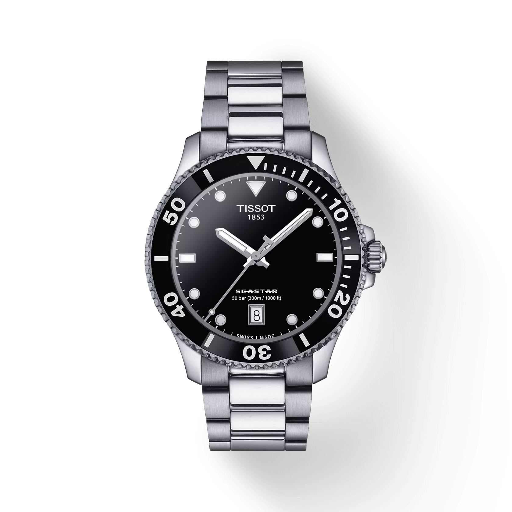 Tissot Watch Tissot Seastar 1000, Black Dial, 40mm (T1204101105100)