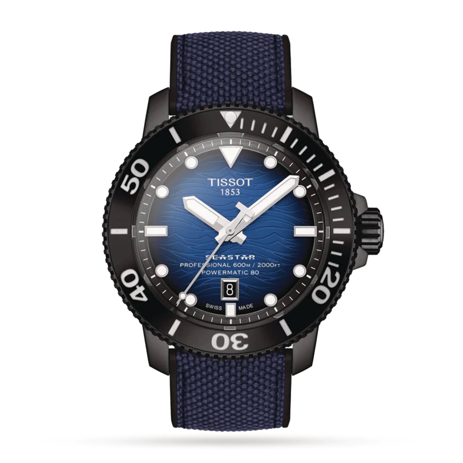 Tissot Watch Tissot Seastar 2000 Professional Powermatic Blue Dial, Strap 46mm T1206073704100