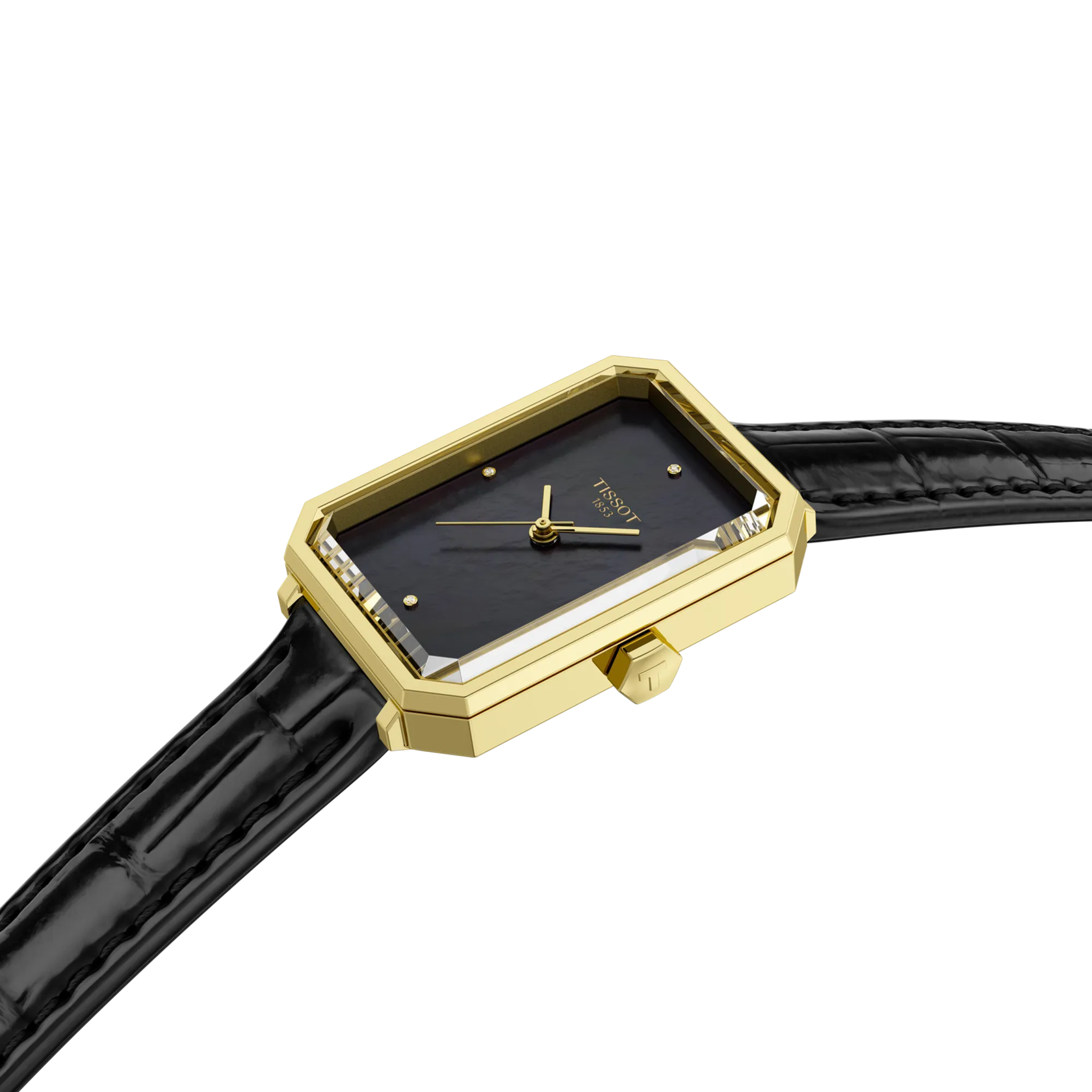 Tissot Watch Tissot SRV Wristwatch, Black Mother-of-Pearl Dial 30mm (T1601103612600)