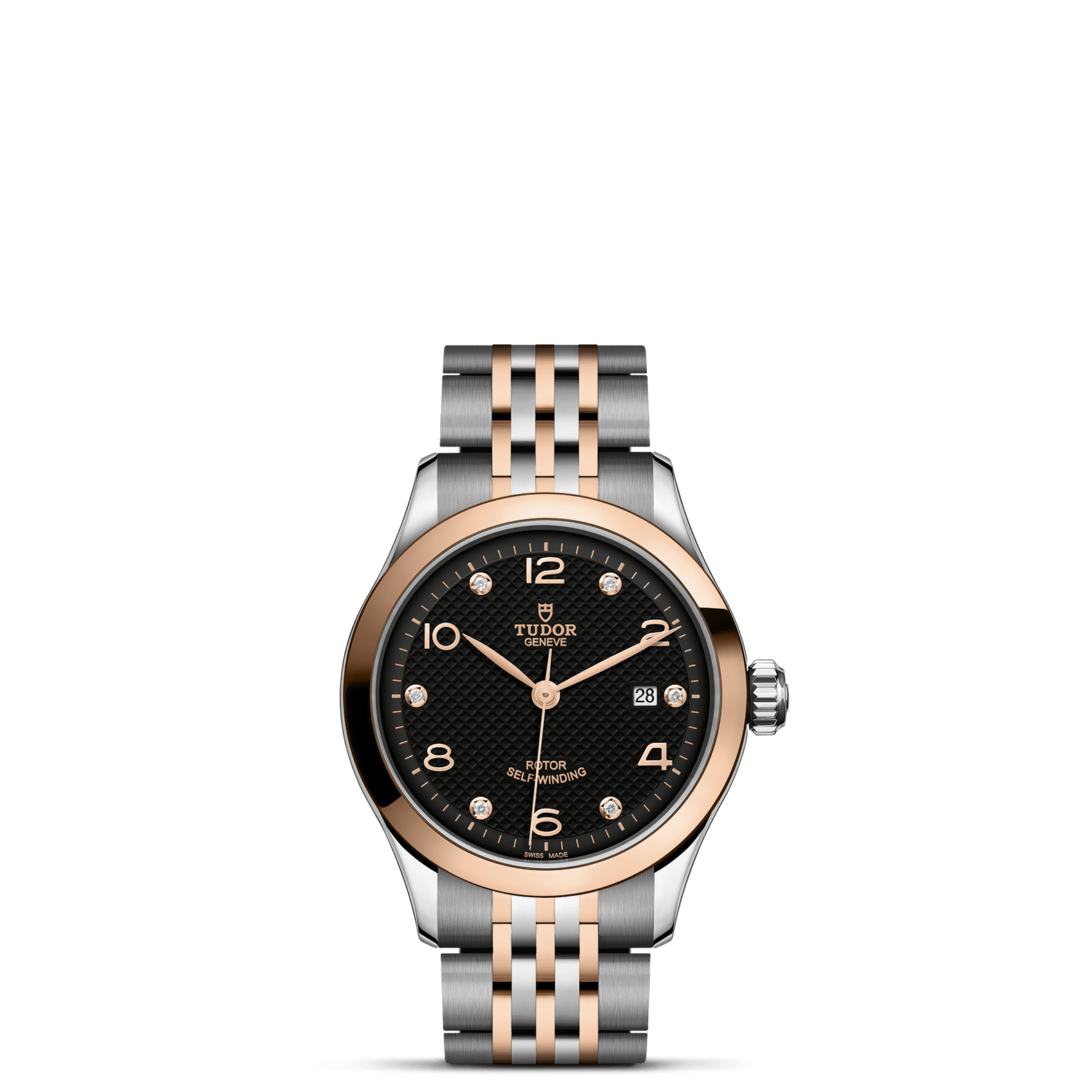 TUDOR Watch TUDOR 1926 28mm Black Dial, Two Tone Bracelet (M91351-0004)