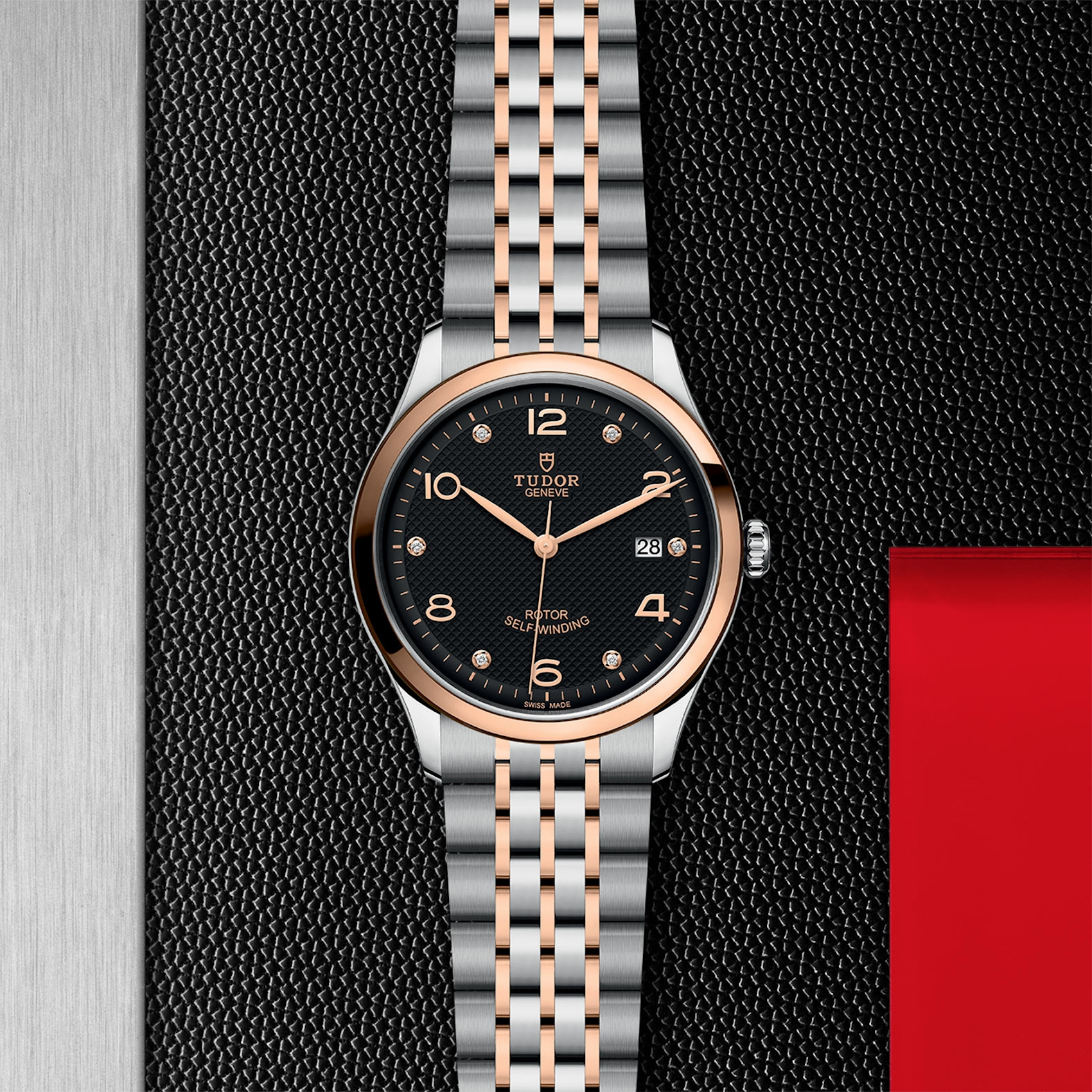 TUDOR Watch TUDOR 1926 39mm Black Dimond Dial, Two Tone Bracelet (M91551-0004)