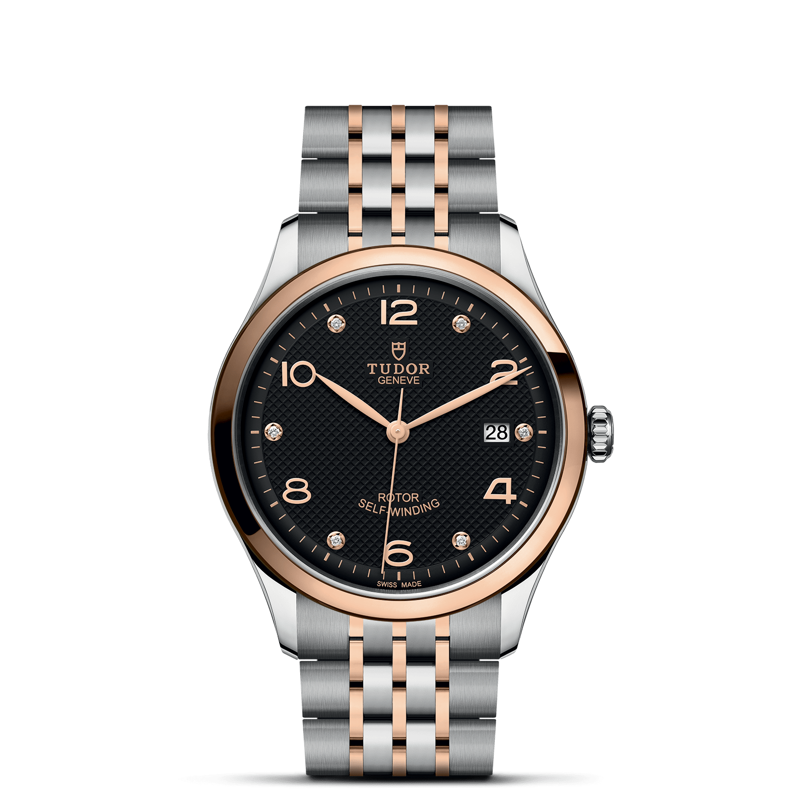 TUDOR Watch TUDOR 1926 39mm Black Dimond Dial, Two Tone Bracelet (M91551-0004)