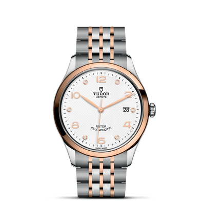 TUDOR Watch TUDOR 1926 39mm Steel Case, Rose Gold Bezel, White Diamond Dial (M91551-0011)
