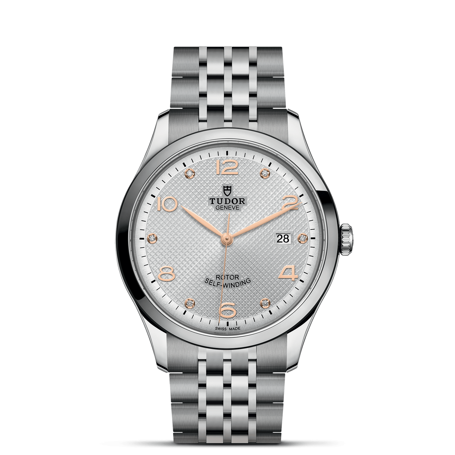 TUDOR Watch TUDOR 1926 41mm Silver Diamond Dial, Stainless Steel Bracelet (M91650-0003)