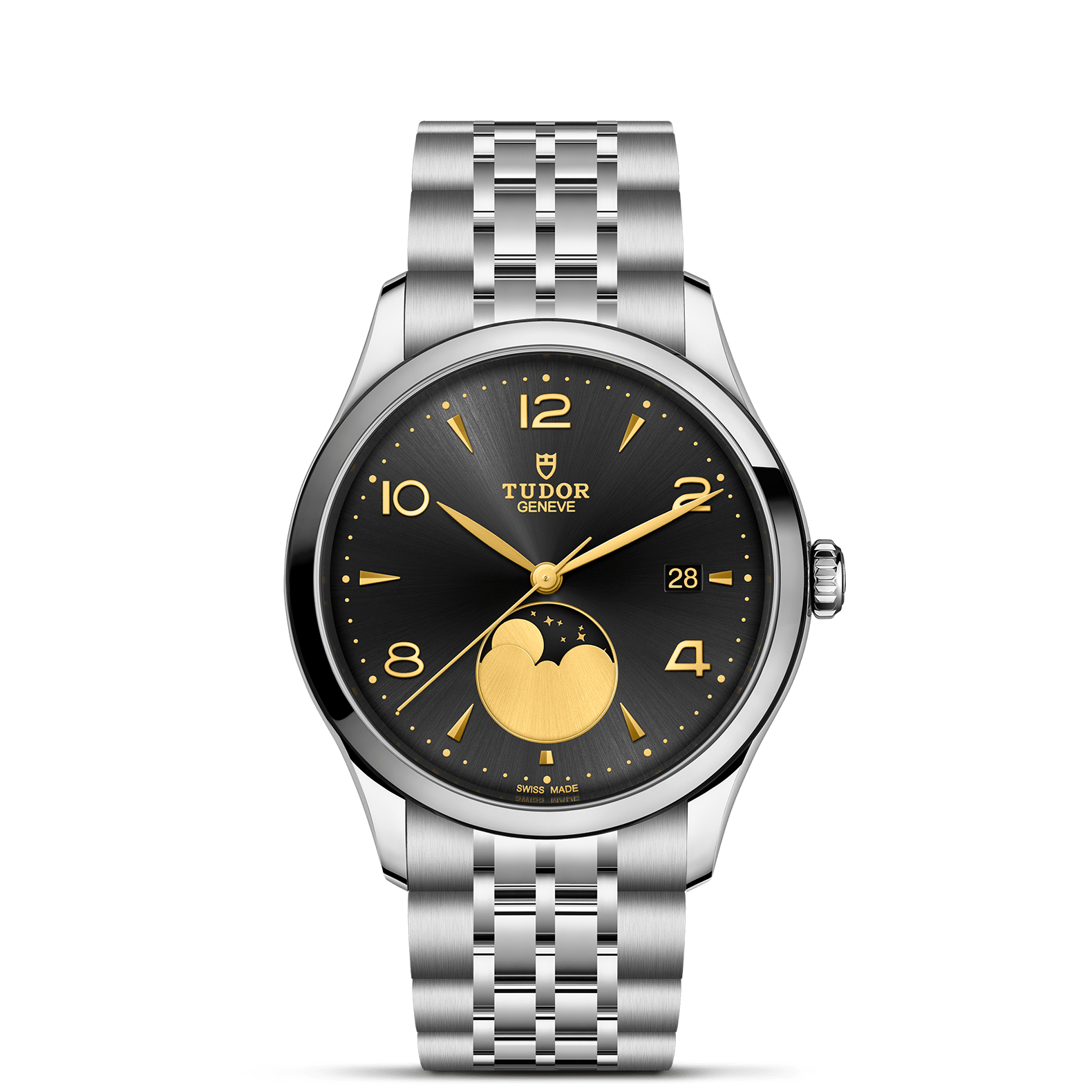 TUDOR Watch TUDOR 1926 Luna 39mm Black Dial, Stainless Steel Bracelet (M91560-0003)