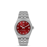 TUDOR Watch TUDOR 30mm TUDOR Royal Burgundy Diamond Dial, Stainless Steel Bracelet (M2830A1S0-0002)