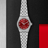 TUDOR Watch TUDOR 30mm TUDOR Royal Burgundy Diamond Dial, Stainless Steel Bracelet (M2830A1S0-0002)