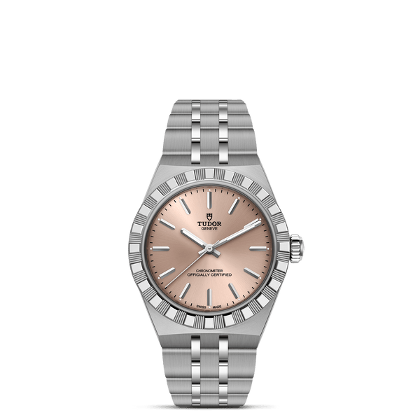 TUDOR 30mm TUDOR Royal Salmon Dial, Stainless Steel Bracelet