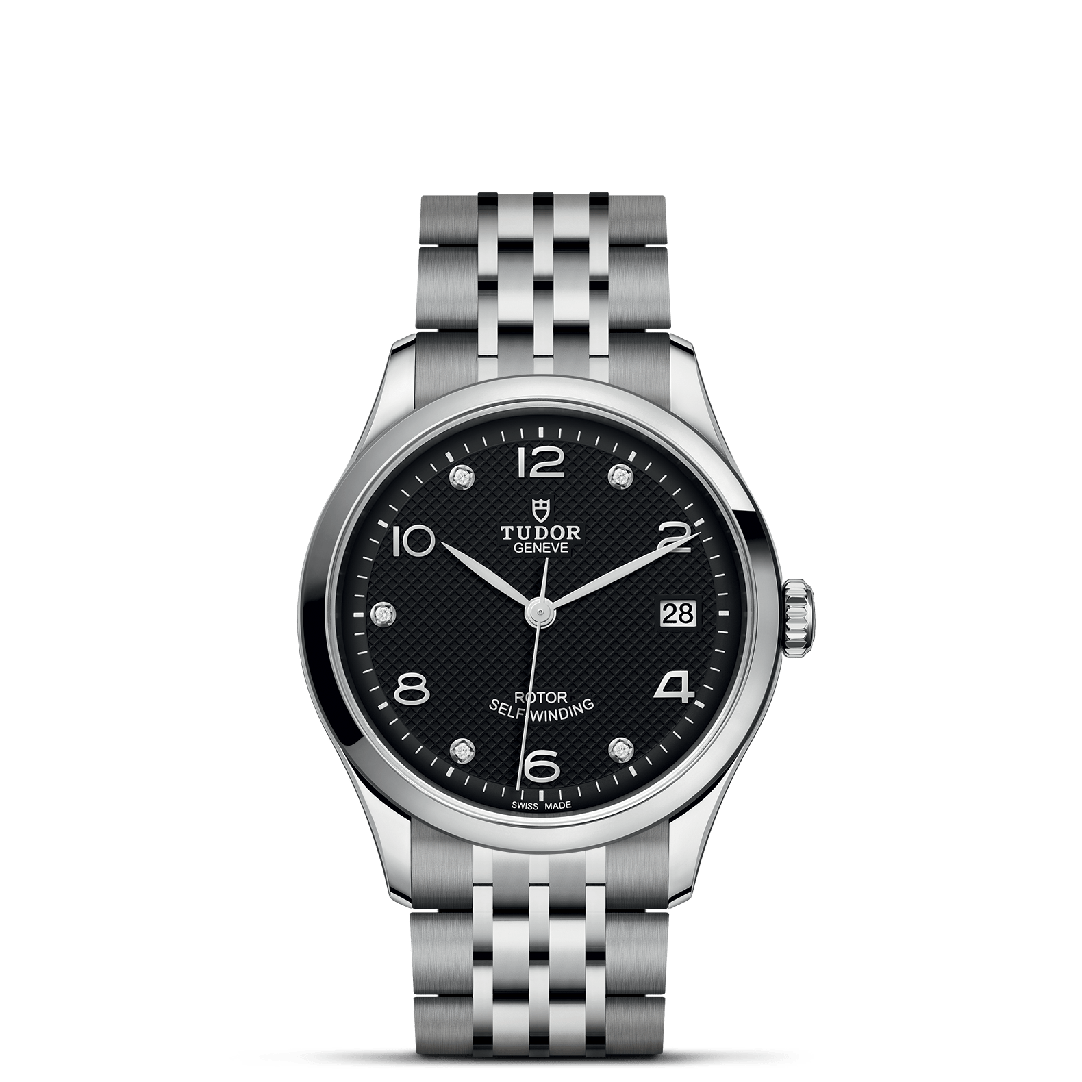 TUDOR Watch TUDOR 36mm Black Diamond Set Dial, Stainless Steel Bracelet (M91450-0004)