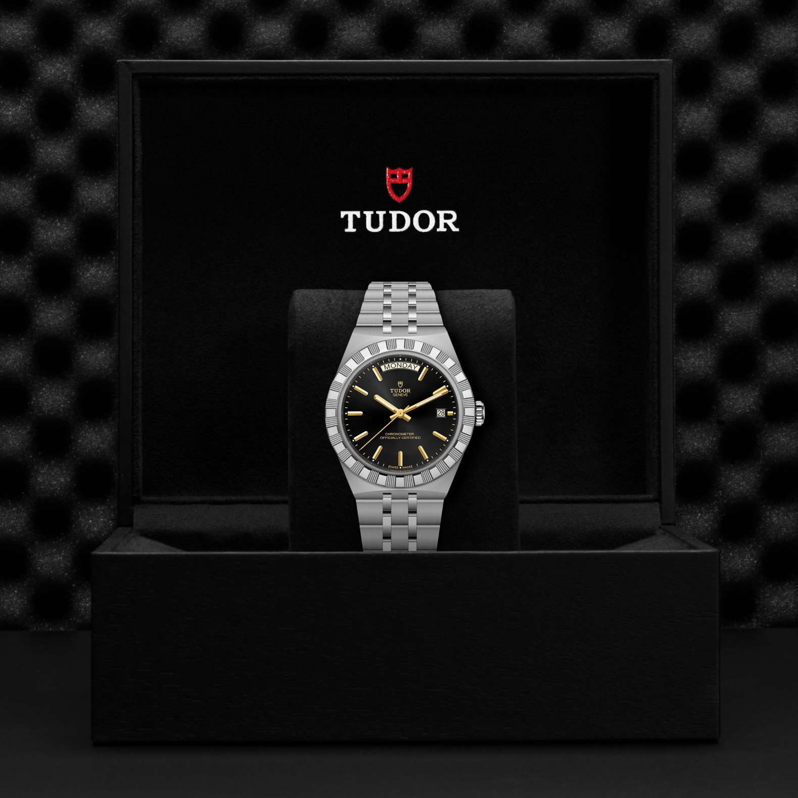 TUDOR Watch TUDOR 40mm TUDOR Royal Black Dial, Stainless Steel Bracelet (M2840D1A0-0001)