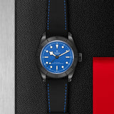 TUDOR Watch TUDOR 41mm Black Bay Ceramic, Blue Dial, Hybrid Leather Rubber Strap (M79210CNU-0007)