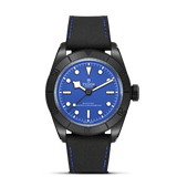 TUDOR Watch TUDOR 41mm Black Bay Ceramic, Blue Dial, Hybrid Leather Rubber Strap (M79210CNU-0007)