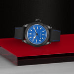 TUDOR Watch TUDOR 41mm Black Bay Ceramic, Blue Dial, Hybrid Leather Rubber Strap (M79210CNU-0007)