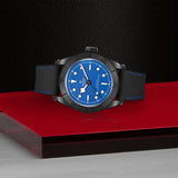 TUDOR Watch TUDOR 41mm Black Bay Ceramic, Blue Dial, Hybrid Leather Rubber Strap (M79210CNU-0007)