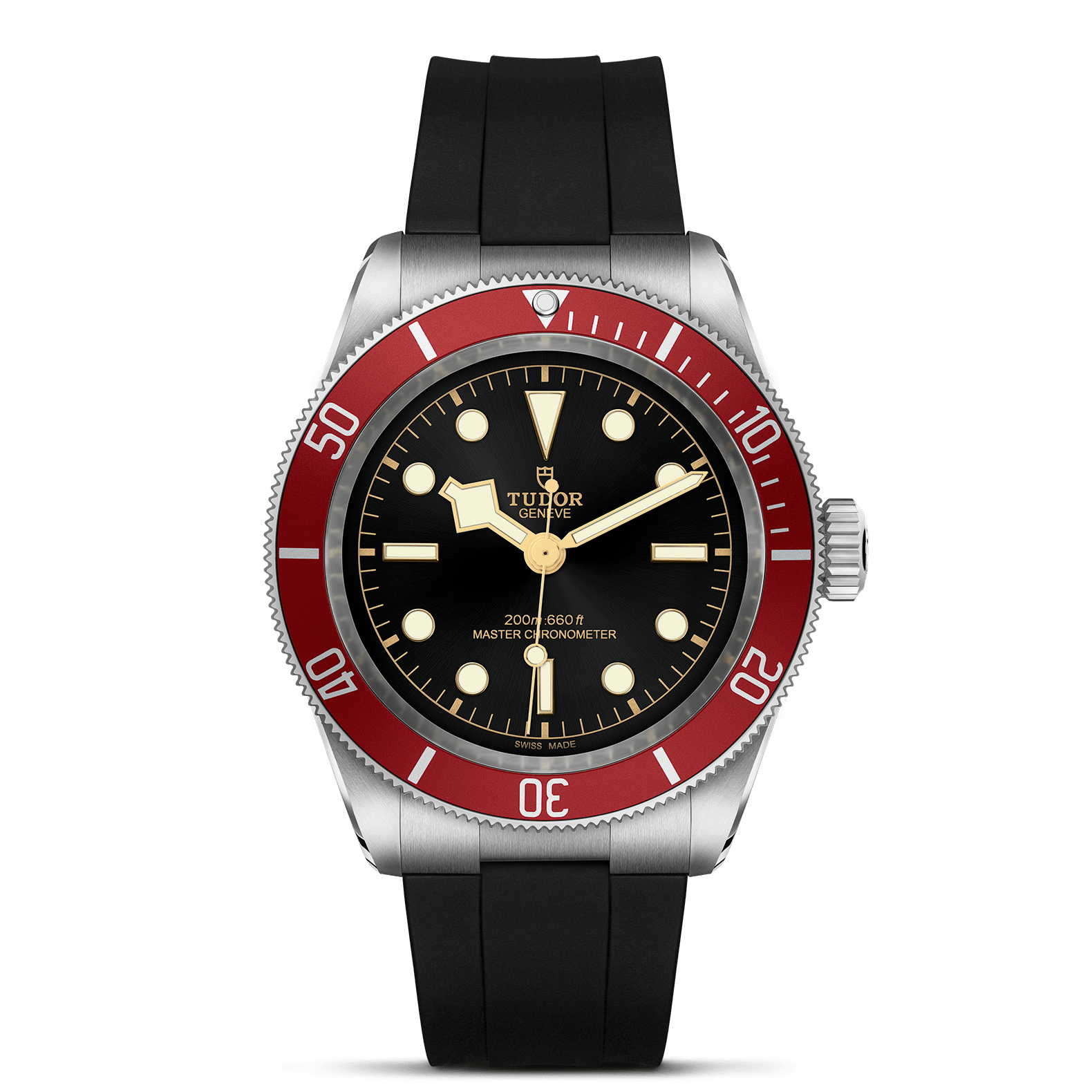 TUDOR Watch TUDOR Black Bay 41mm Case, Black Dial, Black Rubber Bracelet (M7941A1A0RU-0002)