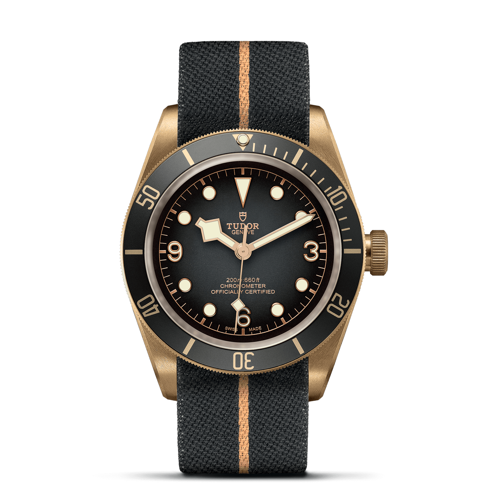 TUDOR Watch TUDOR Black Bay 43mm Bronze Case, Fabric Strap (M79250BA-0002)