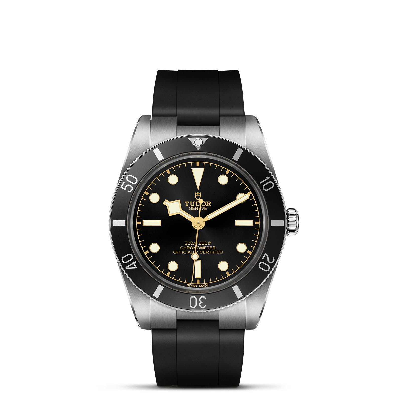 TUDOR Watch TUDOR Black Bay 54 37mm Case, Black Dial, Black Rubber Bracelet (M79000N-0002)
