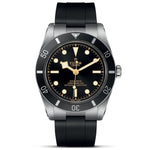 TUDOR Watch TUDOR Black Bay 54 37mm Case, Black Dial, Black Rubber Bracelet (M79000N-0002)