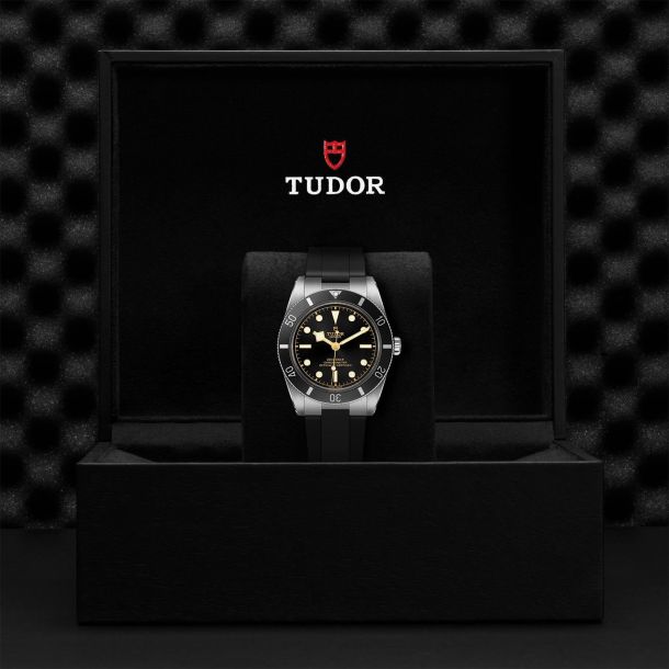 TUDOR Watch TUDOR Black Bay 54 37mm Case, Black Dial, Black Rubber Bracelet (M79000N-0002)