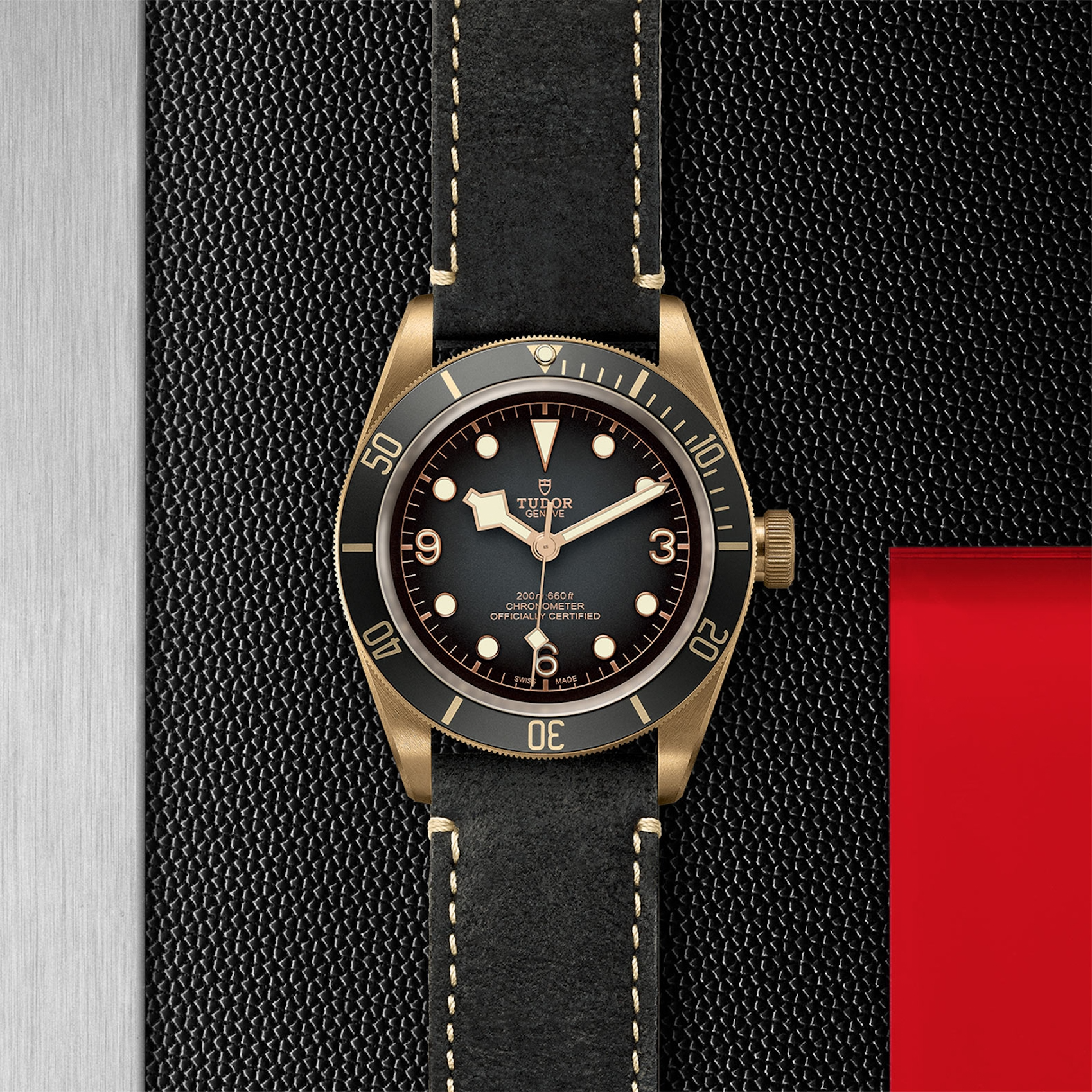 TUDOR Watch TUDOR Black Bay Bronze 43mm Black Dial, Black leather Bracelet (M79250BA-0001)