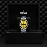 TUDOR Watch TUDOR Black Bay Chrono 39, Yellow Dial, Stainless Steel Bracelet (M79310N-0001)