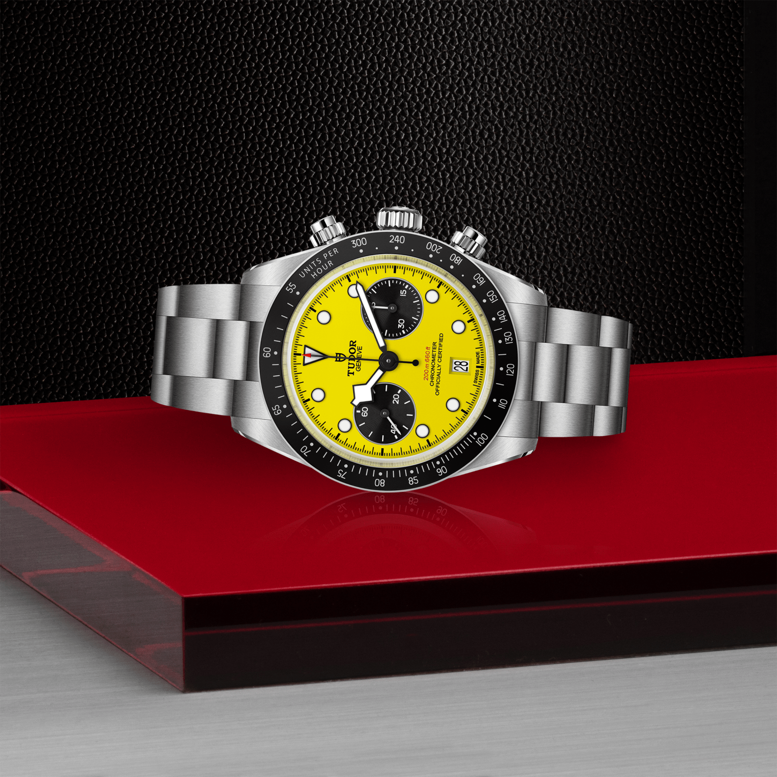 TUDOR Watch TUDOR Black Bay Chrono 39, Yellow Dial, Stainless Steel Bracelet (M79310N-0001)