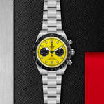 TUDOR Watch TUDOR Black Bay Chrono 39, Yellow Dial, Stainless Steel Bracelet (M79310N-0001)