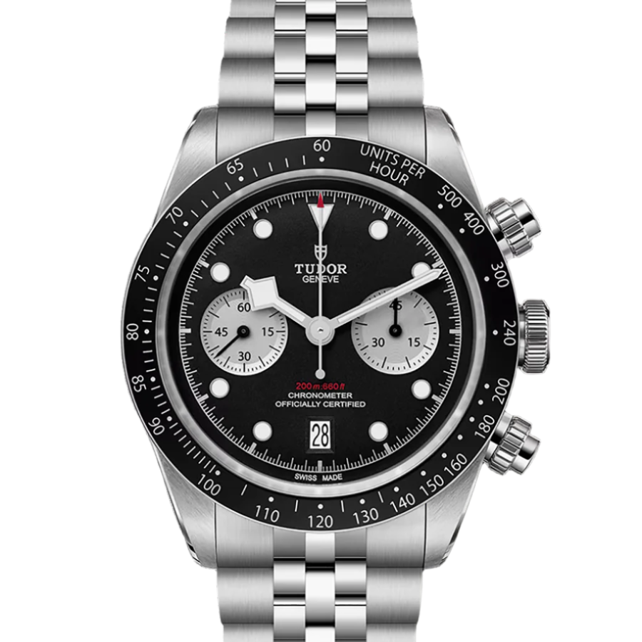 TUDOR Watch TUDOR Black Bay Chrono, Black Dial, Steel Bracelet (M79360N-0013)