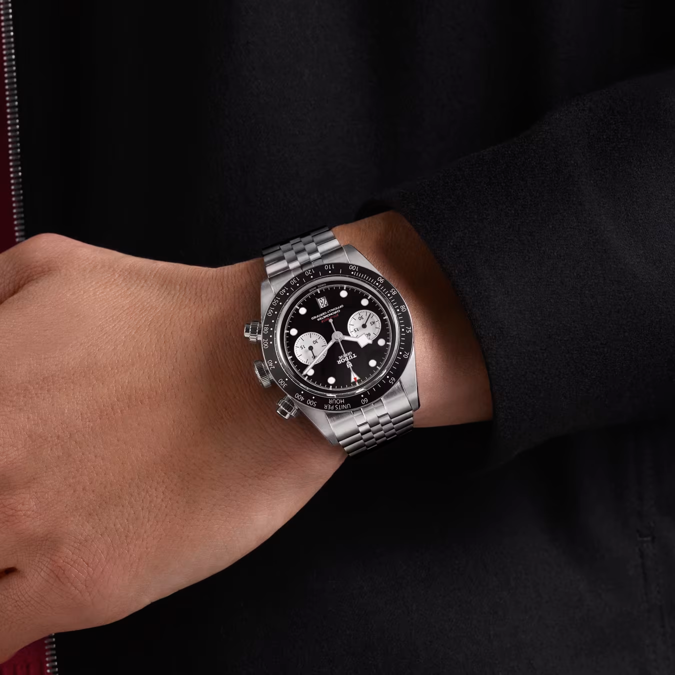 TUDOR Watch TUDOR Black Bay Chrono, Black Dial, Steel Bracelet (M79360N-0013)