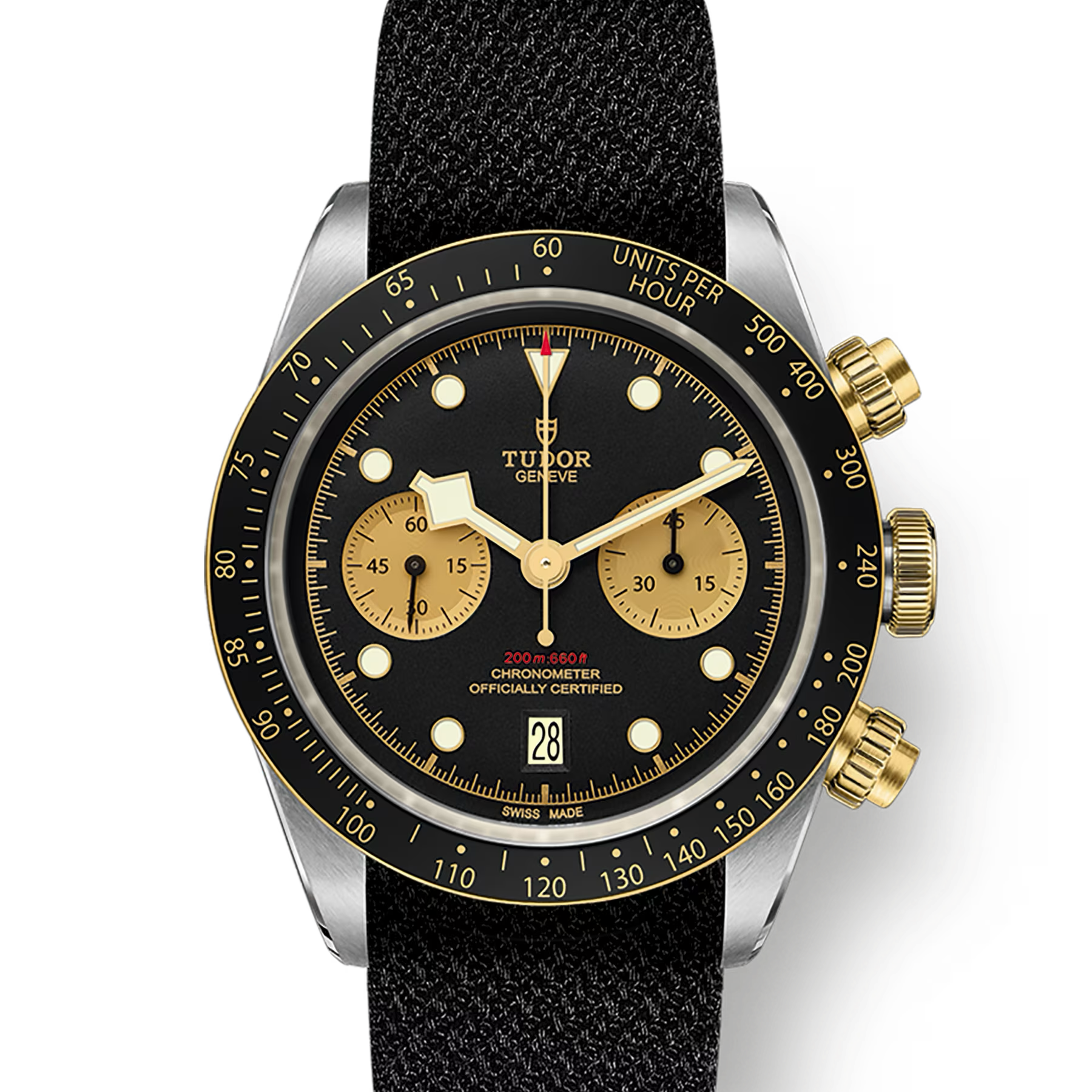 TUDOR Watch TUDOR Black Bay Chrono S&G 41mm Black Dial, Black Fabric Strap (M79363N-0003)