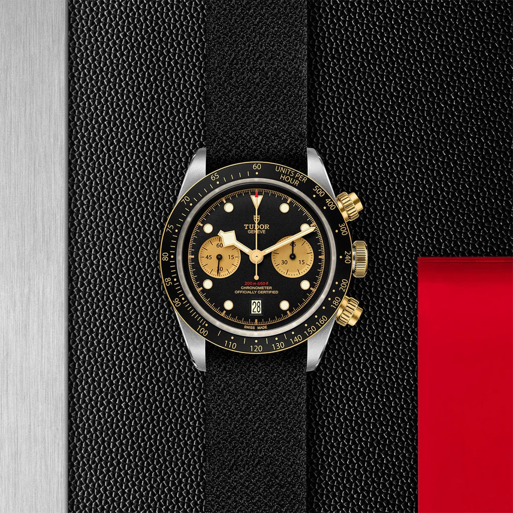 TUDOR Watch TUDOR Black Bay Chrono S&G 41mm Black Dial, Black Fabric Strap (M79363N-0003)
