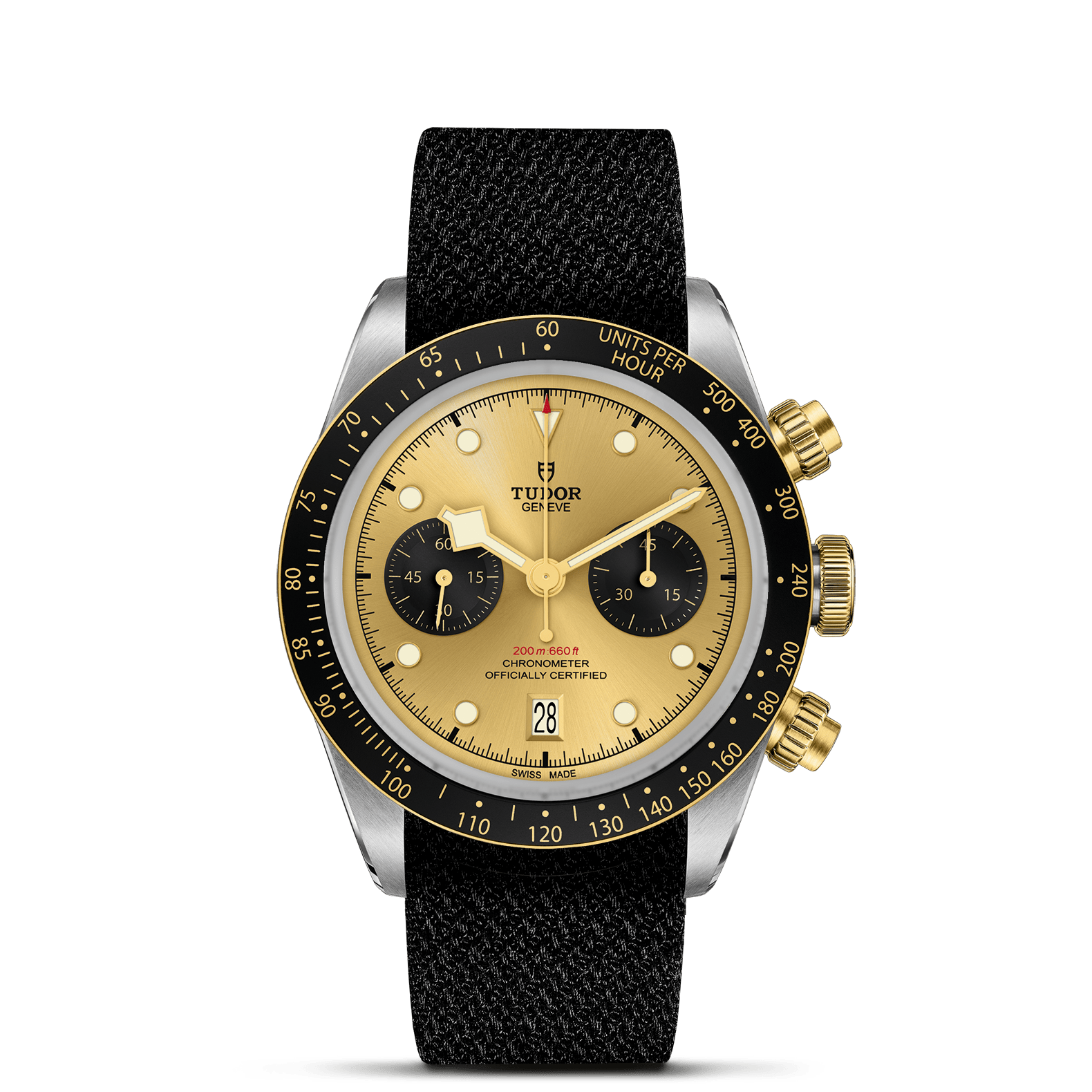 TUDOR Watch TUDOR Black Bay Chrono S&G 41mm Case, Champagne Dial, Fabric Strap (M79363N-0006)