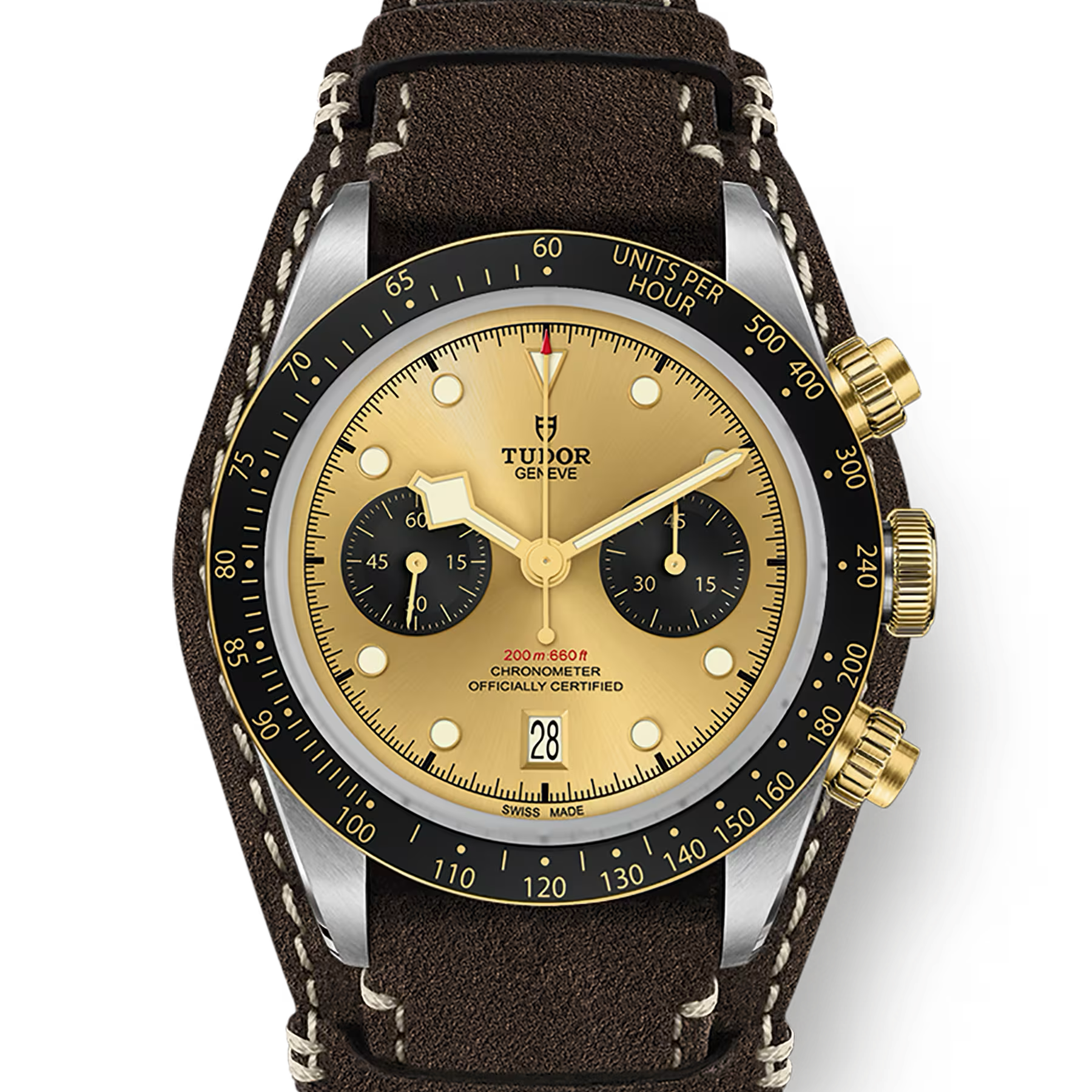 TUDOR Watch TUDOR Black Bay Chrono S&G 41mm Champagne Dial, Brown Leather Strap (M79363N-0008)