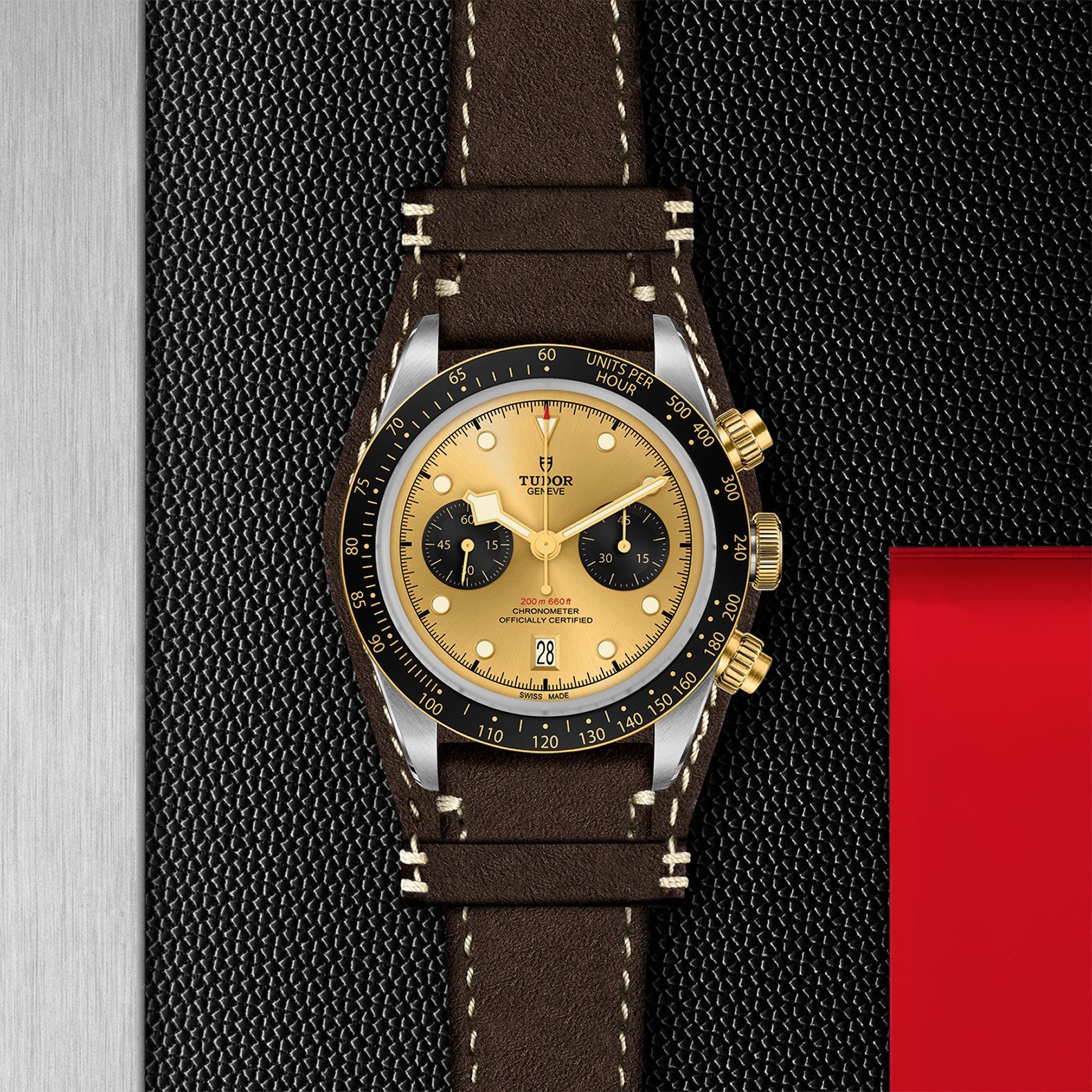TUDOR Watch TUDOR Black Bay Chrono S&G 41mm Champagne Dial, Brown Leather Strap (M79363N-0008)